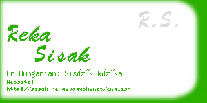 reka sisak business card